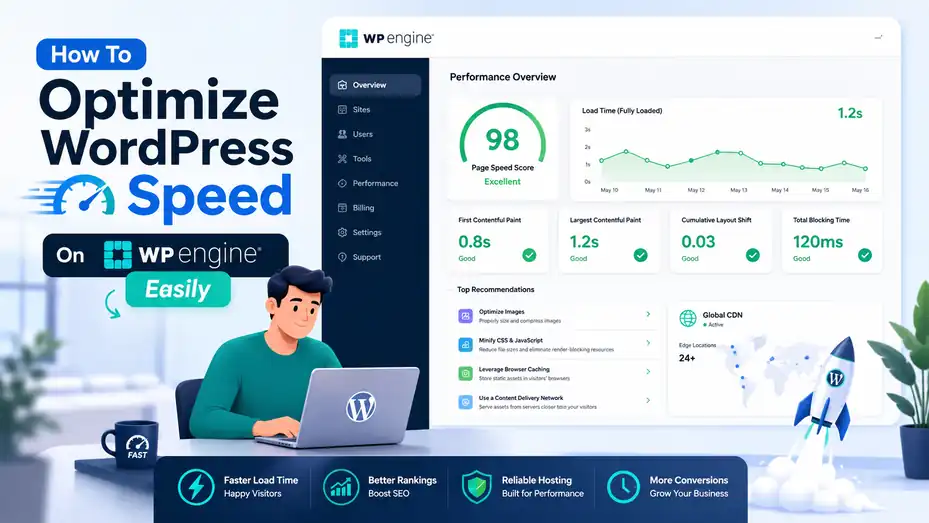 An informative illustration about How To Optimize WordPress Speed On WP Engine Easily