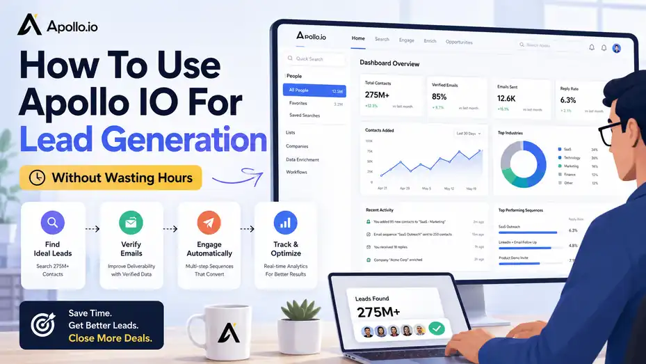 An informative illustration about How To Use Apollo IO For Lead Generation Without Wasting Hours