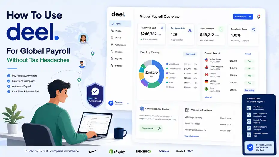 An informative illustration about How To Use Deel For Global Payroll Without Tax Headaches