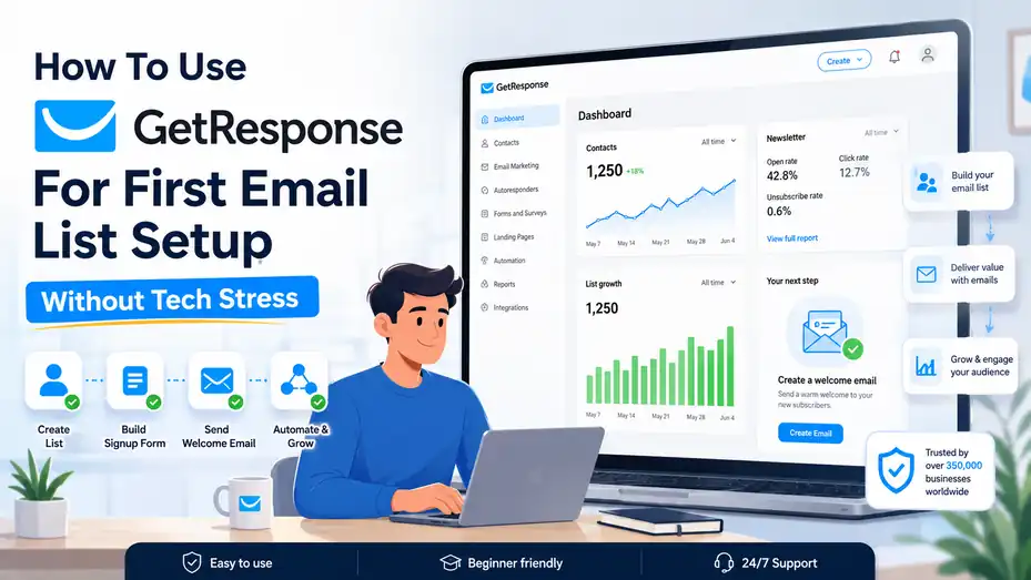 An informative illustration about How To Use GetResponse For First Email List Setup Without Tech Stress