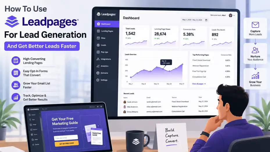 An informative illustration about How To Use Leadpages For Lead Generation And Get Better Leads Faster