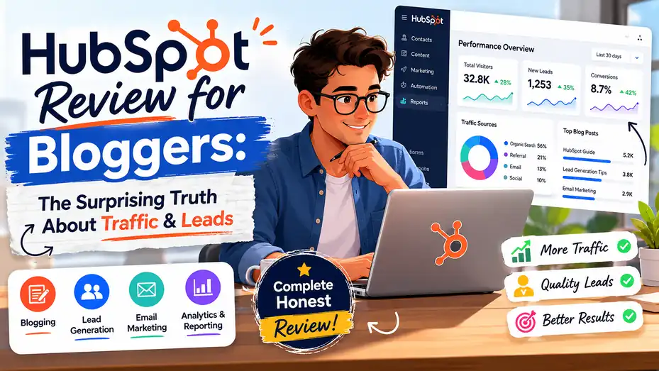 An informative illustration about HubSpot Review for Bloggers The Surprising Truth About Traffic and Leads