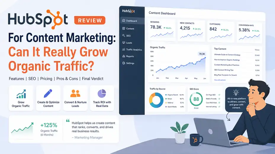 An informative illustration about HubSpot Review for Content Marketing Can It Really Grow Organic Traffic