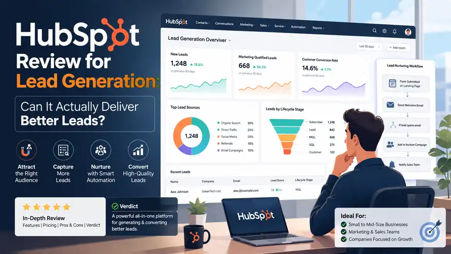 An informative illustration about HubSpot Review for Lead Generation Can It Actually Deliver Better Leads