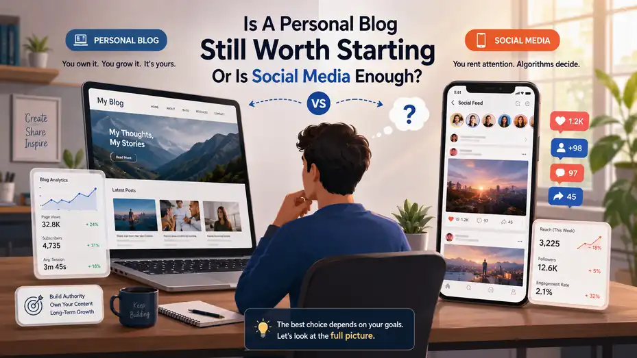 An informative illustration about Is A Personal Blog Still Worth Starting Or Is Social Media Enough?