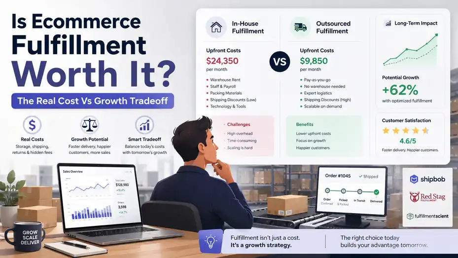 An informative illustration about Is Ecommerce Fulfillment Worth It The Real Cost Vs Growth Tradeoff