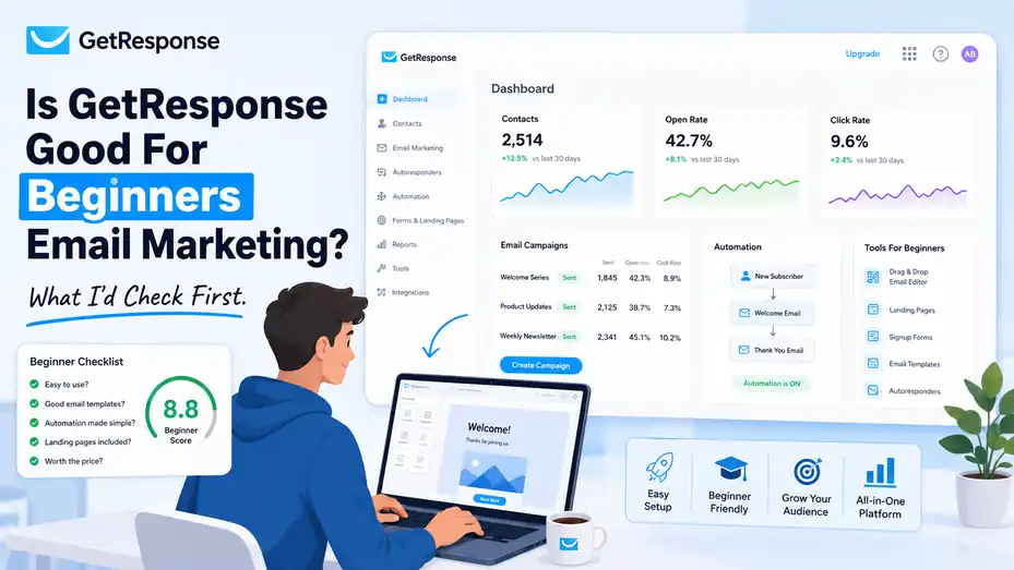 An informative illustration about Is GetResponse Good For Beginners Email Marketing What I’d Check First