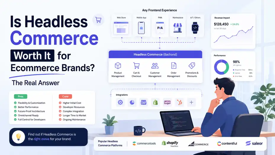 An informative illustration about Is Headless Commerce Worth It for Ecommerce Brands? The Real Answer