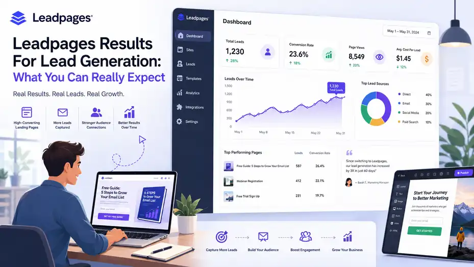 An informative illustration about Leadpages Results For Lead Generation: What You Can Really Expect