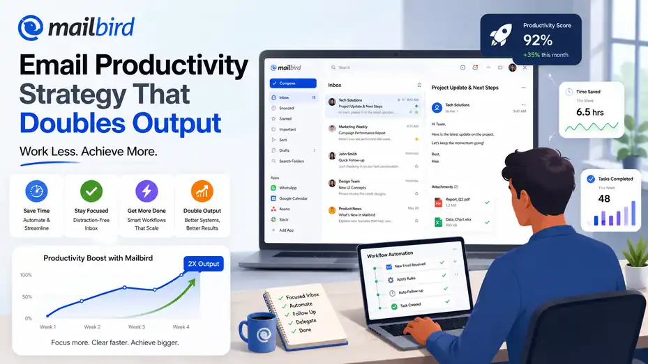 An informative illustration about Mailbird Email Productivity Strategy That Doubles Output
