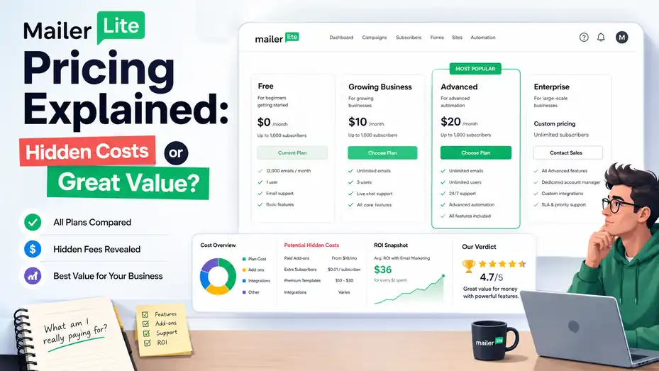 An informative illustration about MailerLite Pricing Explained Hidden Costs Or Great Value