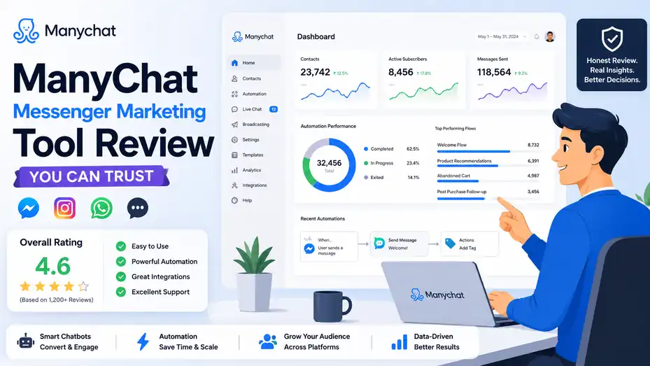 An informative illustration about ManyChat Messenger Marketing Tool Review You Can Trust