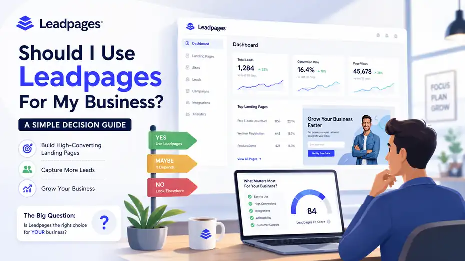 An informative illustration about Should I Use Leadpages For My Business? A Simple Decision Guide