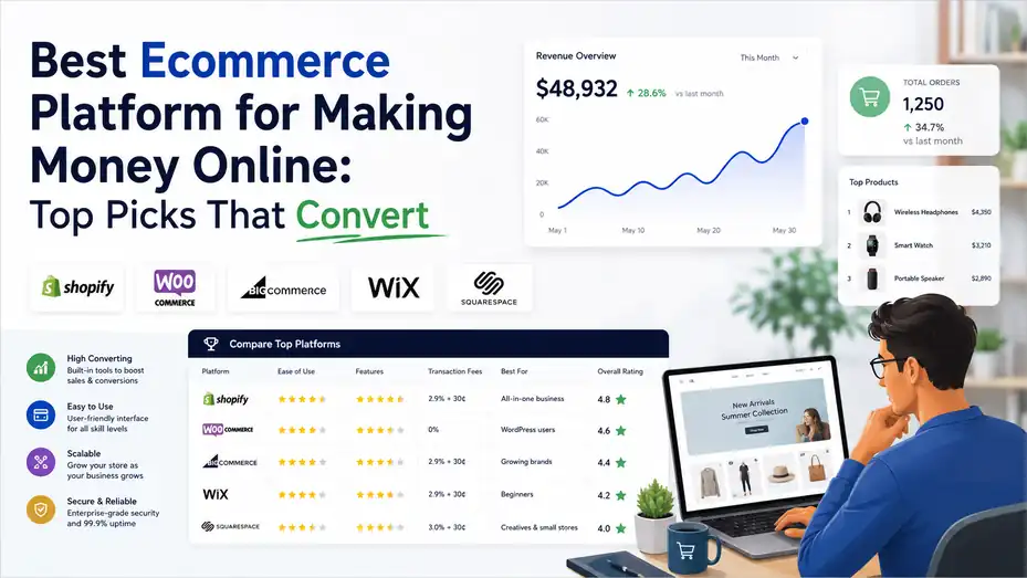 An informative illustration about Best Ecommerce Platform for Making Money Online Top Picks That Convert