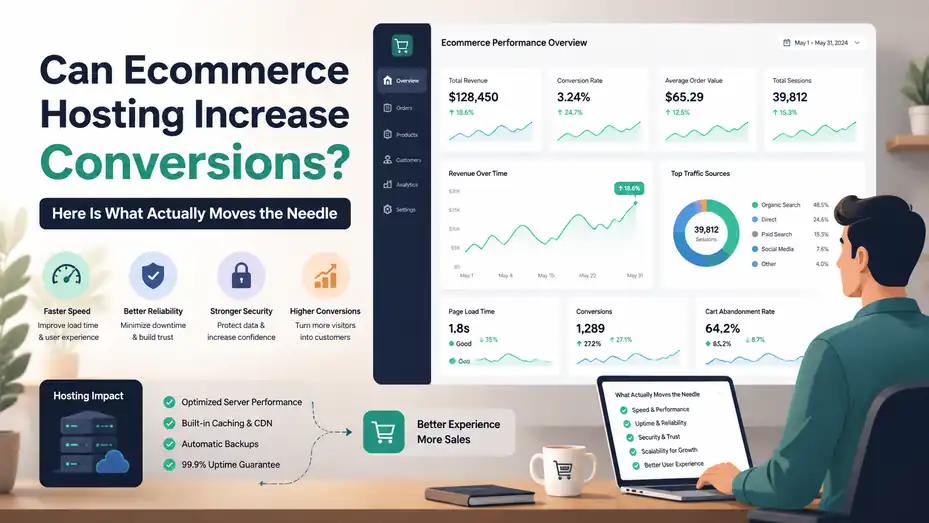 An informative illustration about Can Ecommerce Hosting Increase Conversions? Here Is What Actually Moves the Needle