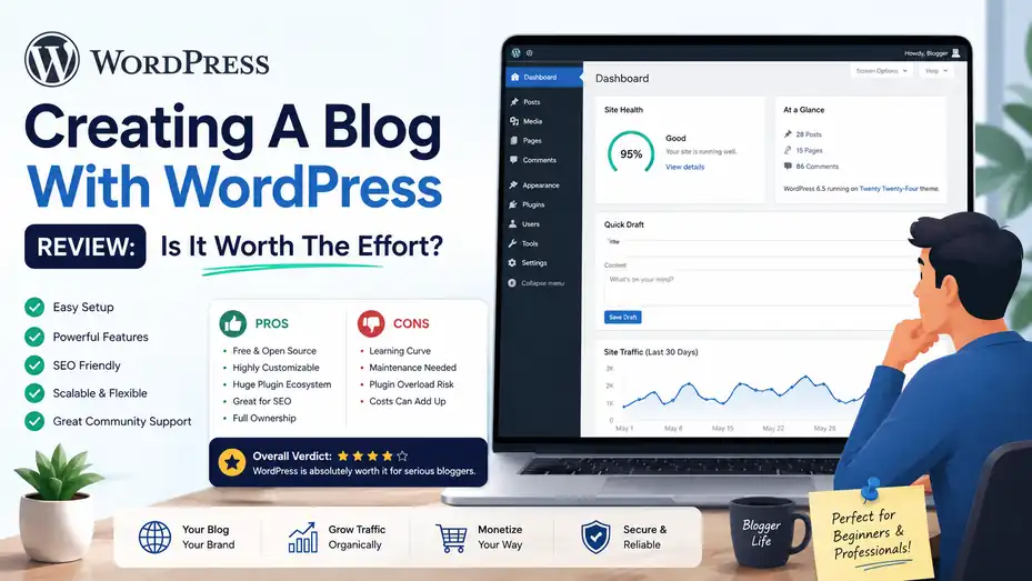 An informative illustration about Creating A Blog With WordPress Review: Is It Worth The Effort