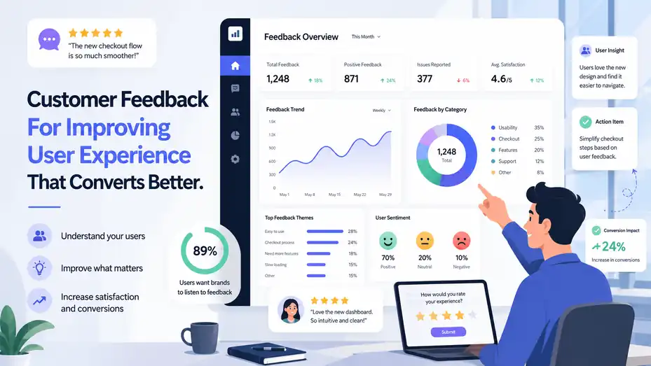 An informative illustration about Customer Feedback For Improving User Experience That Converts Better