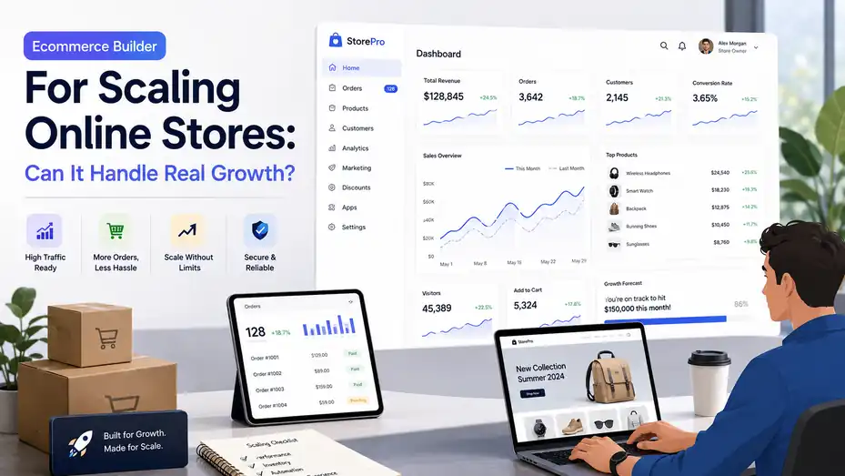 An informative illustration about Ecommerce Builder For Scaling Online Stores: Can It Handle Real Growth?