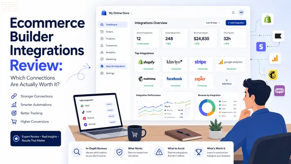 An informative illustration about Ecommerce Builder Integrations Review: Which Connections Are Actually Worth It?