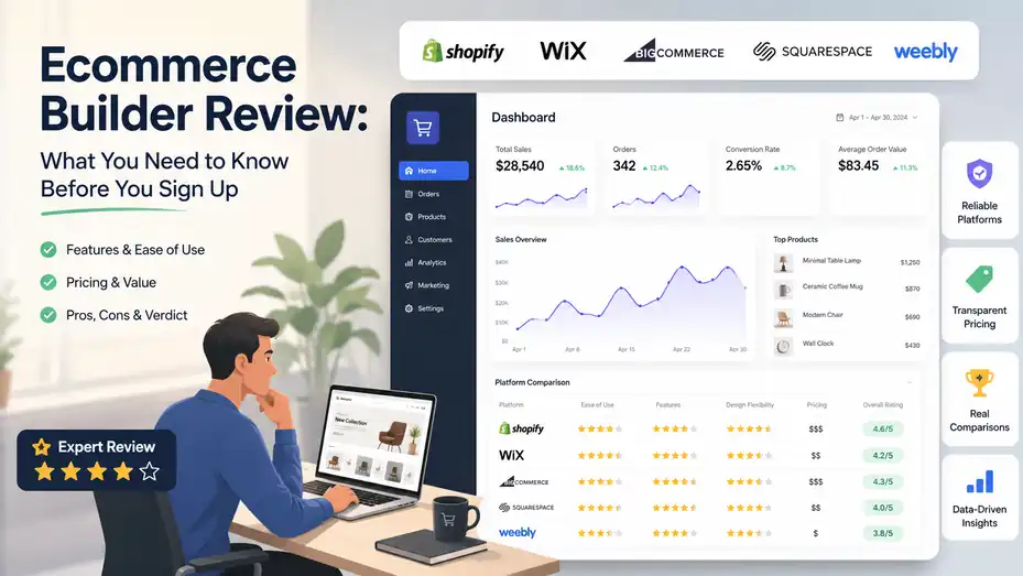 An informative illustration about Ecommerce Builder Review: What You Need to Know Before You Sign Up