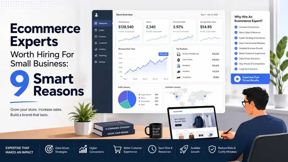 An informative illustration about Ecommerce Experts Worth Hiring For Small Business: 9 Smart Reasons