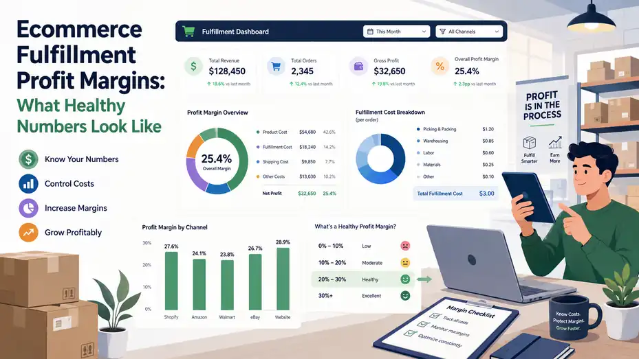 An informative illustration about Ecommerce Fulfillment Profit Margins: What Healthy Numbers Look Like