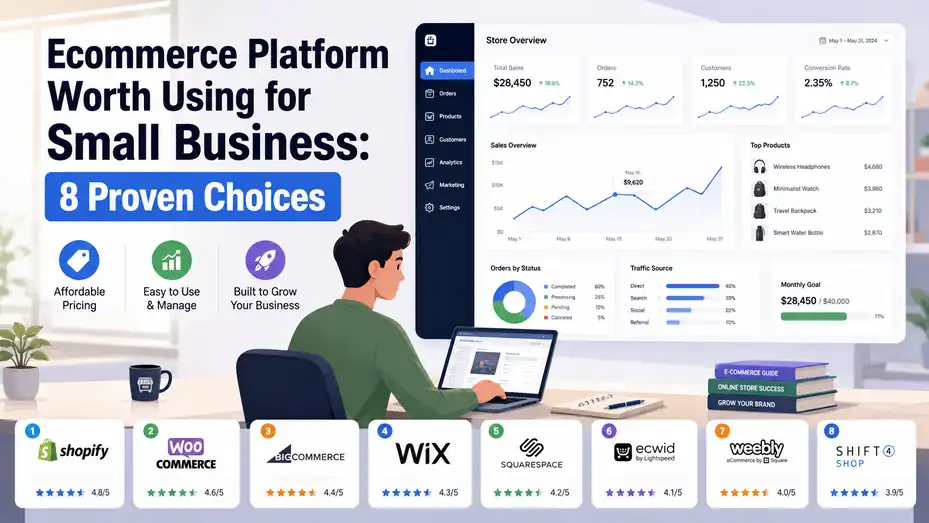 An informative illustration about Ecommerce Platform Worth Using for Small Business: 8 Proven Choices
