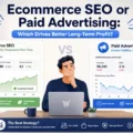 An informative illustration about Ecommerce SEO or Paid Advertising: Which Drives Better Long-Term Profit?