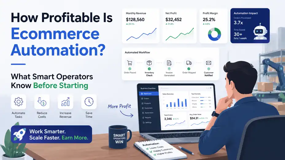 An informative illustration about How Profitable Is Ecommerce Automation? What Smart Operators Know Before Starting