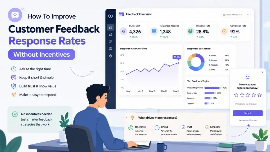 An informative illustration about How To Improve Customer Feedback Response Rates Without Incentives