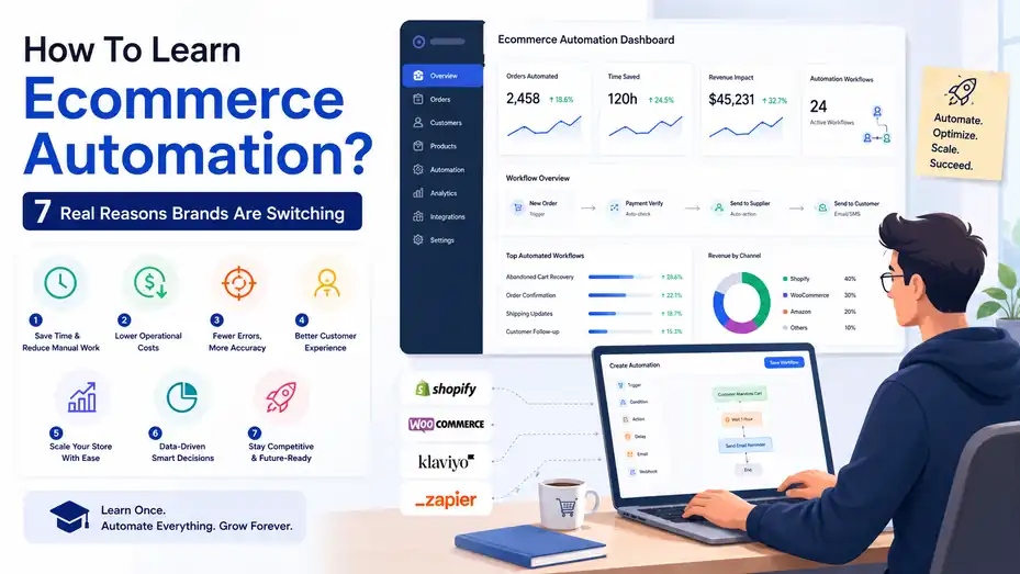 An informative illustration about How To Learn Ecommerce Automation 7 Real Reasons Brands Are Switching