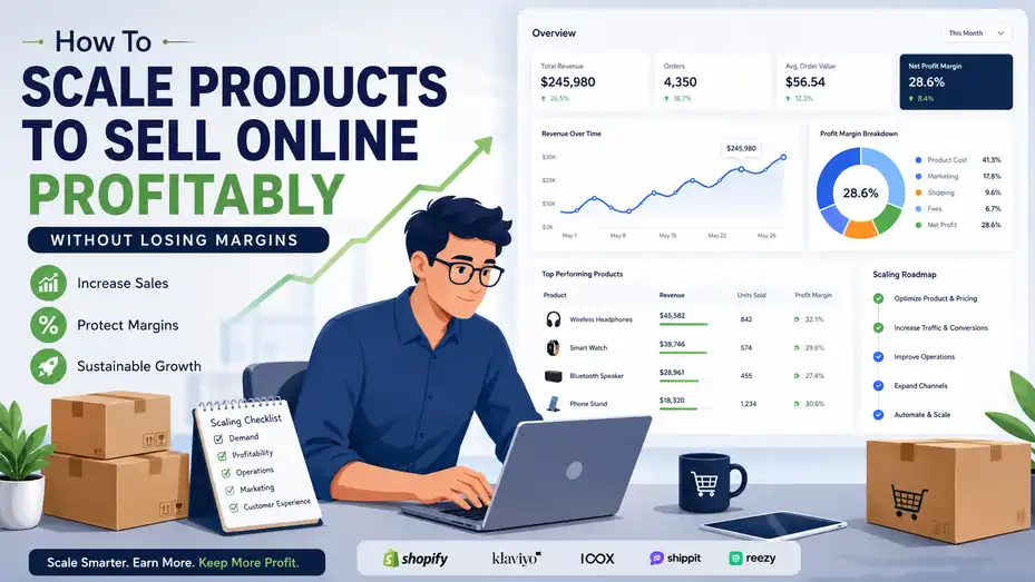 An informative illustration about How To Scale Products To Sell Online Profitably Without Losing Margins