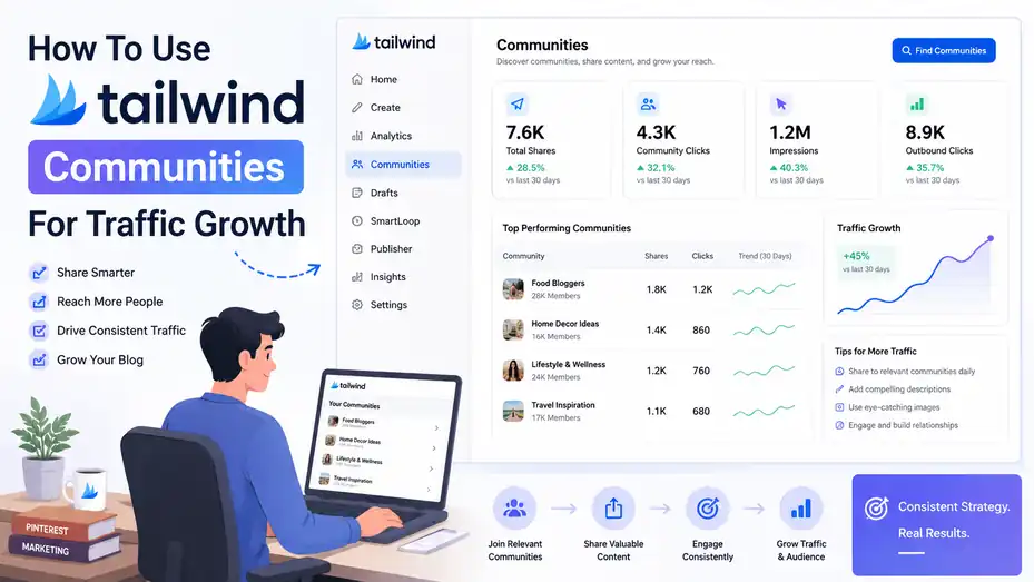 An informative illustration about How To Use Tailwind Communities For Traffic Growth