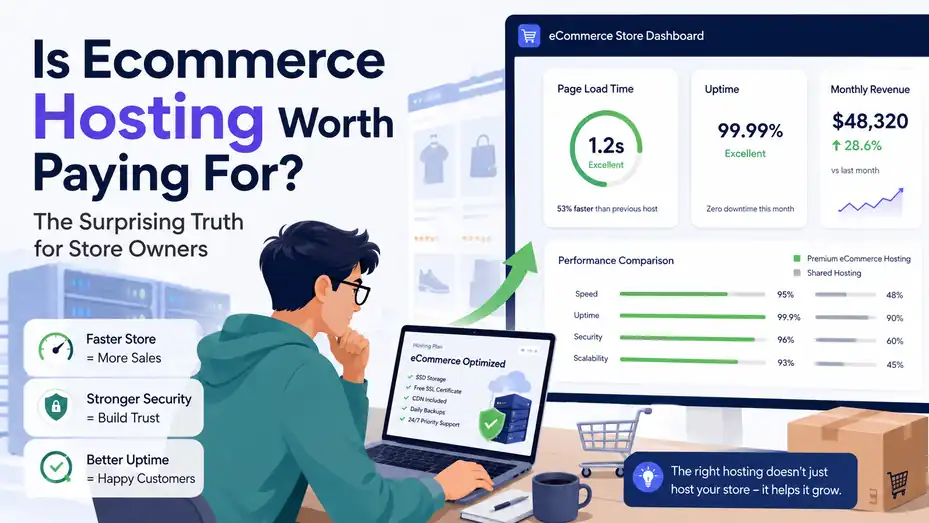 An informative illustration about Is Ecommerce Hosting Worth Paying For? The Surprising Truth For Store Owners