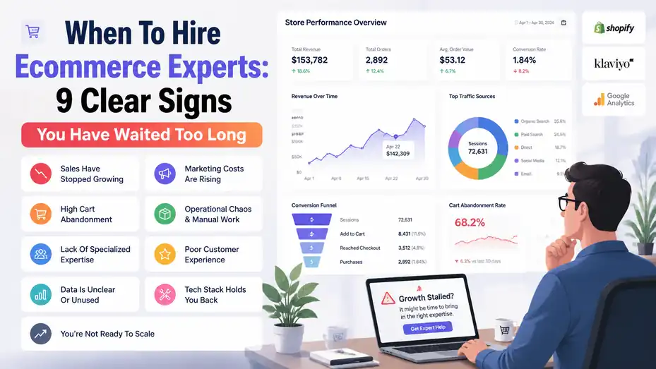 An informative illustration about When To Hire Ecommerce Experts: 9 Clear Signs You Have Waited Too Long