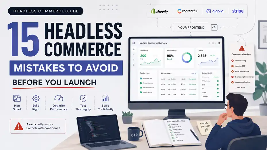 An informative illustration about 15 Headless Commerce Mistakes To Avoid Before You Launch