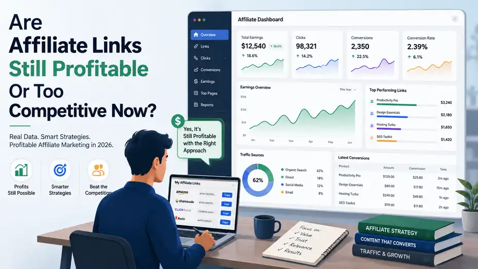 An informative illustration about Are Affiliate Links Still Profitable Or Too Competitive Now?