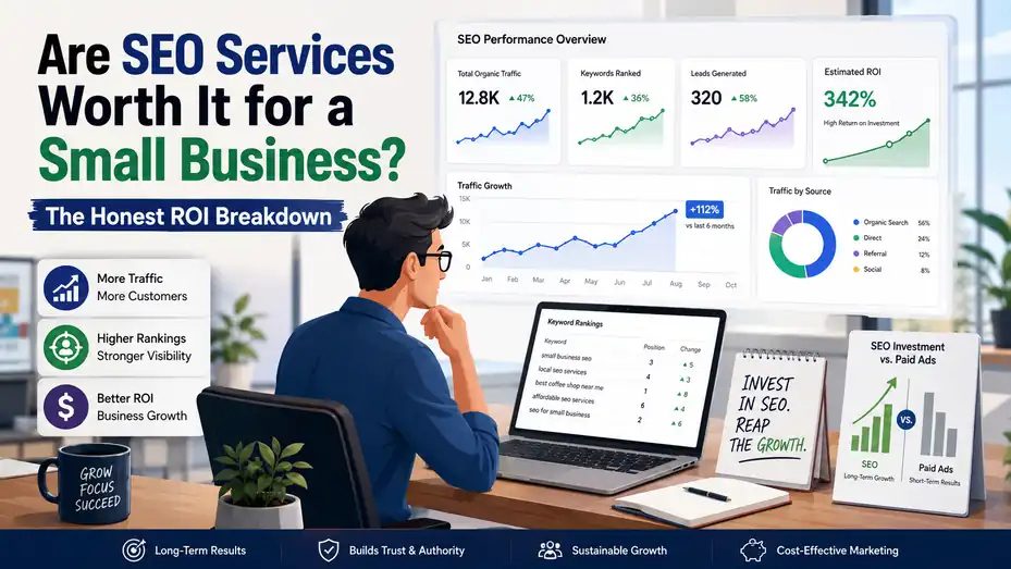 An informative illustration about Are SEO Services Worth It for a Small Business? The Honest ROI Breakdown