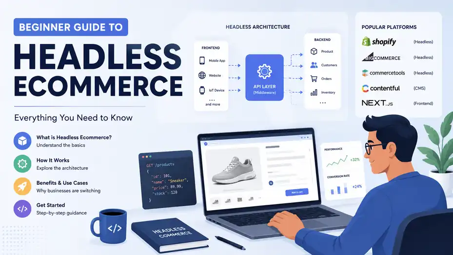 An informative illustration about Beginner Guide to Headless Ecommerce: Everything You Need to Know