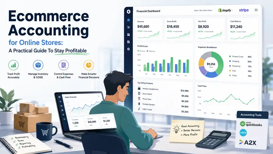 An informative illustration about Ecommerce Accounting for Online Stores: A Practical Guide To Stay Profitable