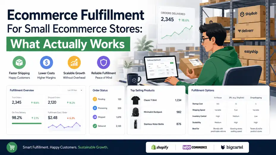 An informative illustration about Ecommerce Fulfillment For Small Ecommerce Stores: What Actually Works