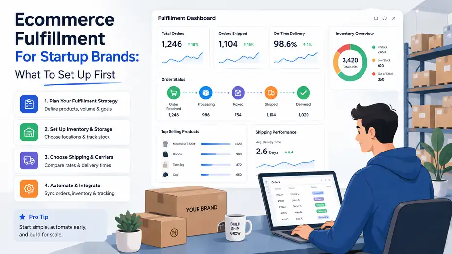 An informative illustration about Ecommerce Fulfillment For Startup Brands: What To Set Up First