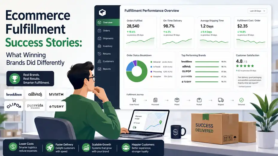 An informative illustration about Ecommerce Fulfillment Success Stories: What Winning Brands Did Differently