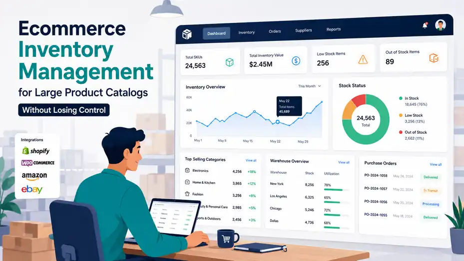 An informative illustration about Ecommerce Inventory Management for Large Product Catalogs Without Losing Control