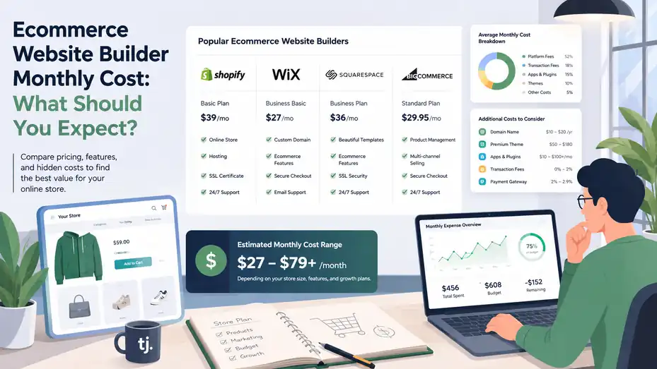 An informative illustration about Ecommerce Website Builder Monthly Cost: What Should You Expect?