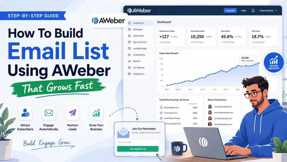 An informative illustration about How To Build Email List Using AWeber That Grows Fast