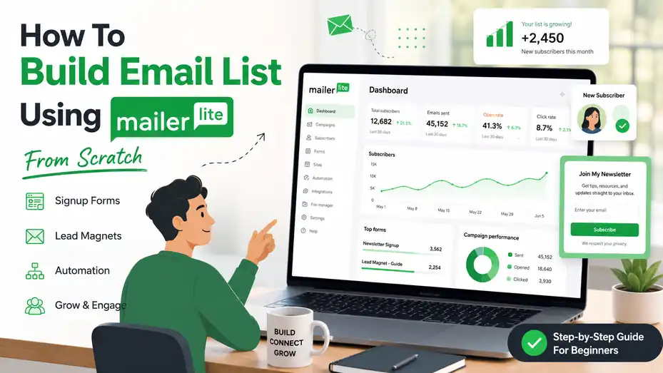 An informative illustration about How To Build Email List Using MailerLite From Scratch