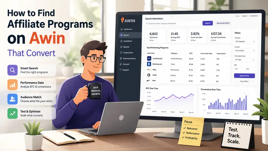 An informative illustration about How To Find Affiliate Programs On Awin That Convert
