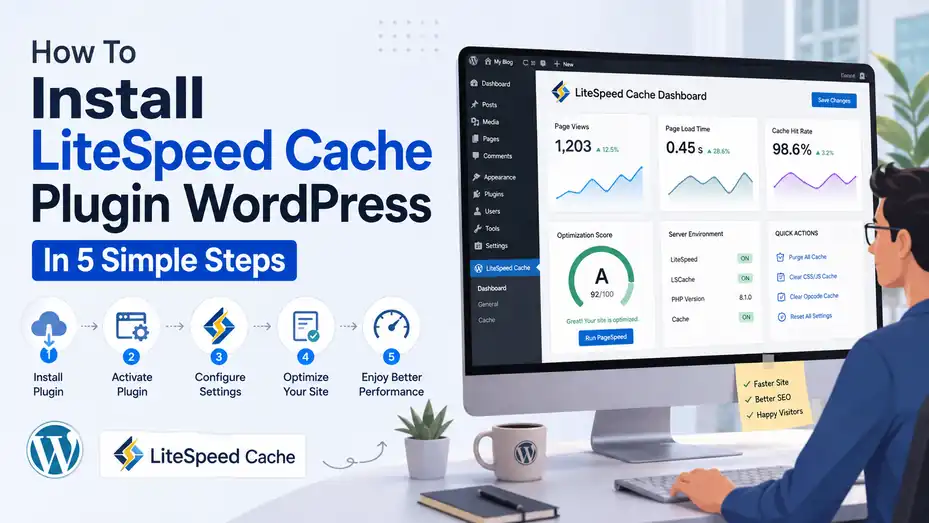 An informative illustration about How To Install LiteSpeed Cache Plugin WordPress In 5 Simple Steps