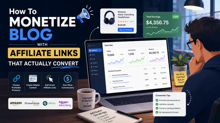 An informative illustration about How To Monetize Blog With Affiliate Links That Actually Convert